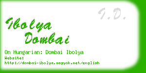 ibolya dombai business card